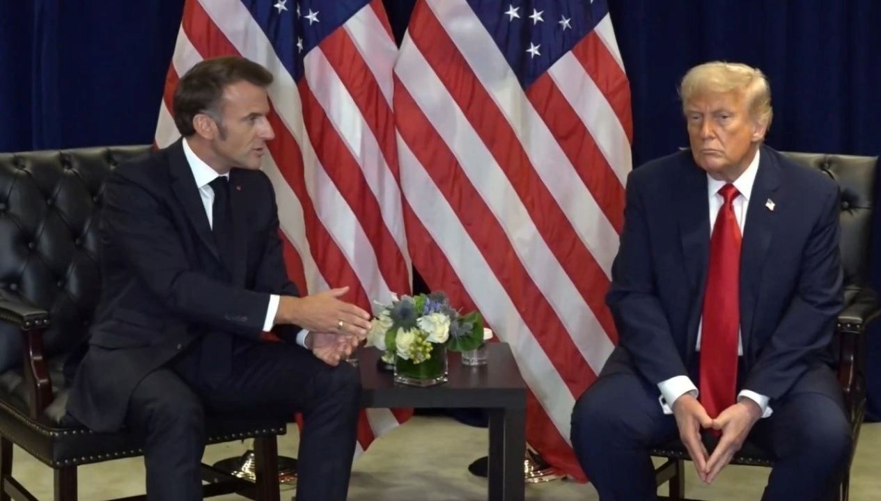 trump macron gorusmesinde filistinatismasi Xgj1TUAW